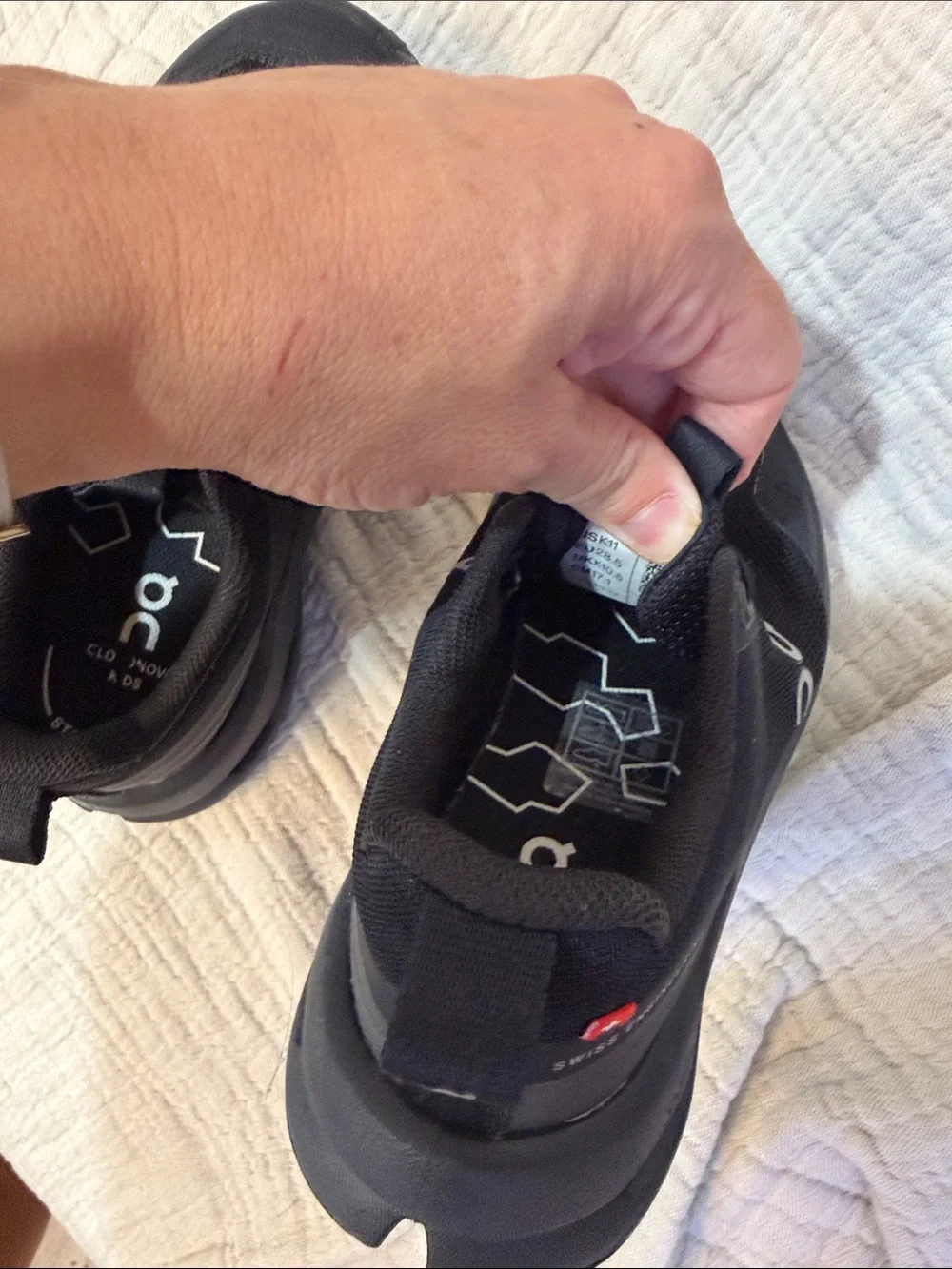 On Running Kids Black Mesh Athletic Sneakers